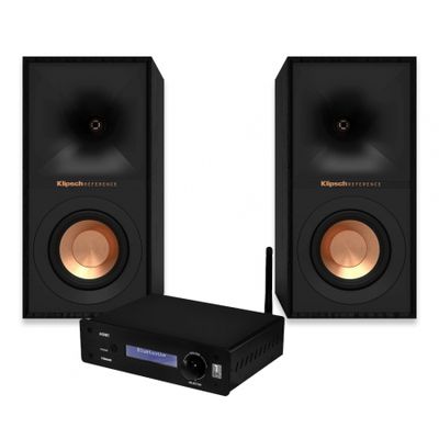 System One A50BT und Klipsch R-40M Stereo-Paket, schwarz