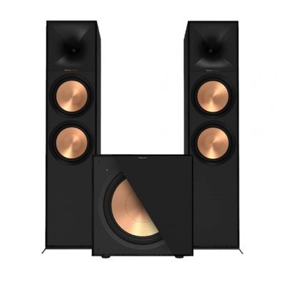 Klipsch R-800F und R-121SW 2.1-Lautsprecherpaket, schwarz