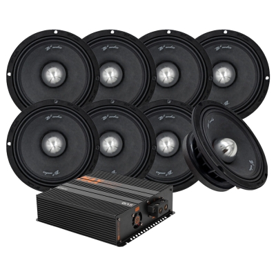 8er-Pack B2 RAGE8PV3 mit MAX PA1-1500.2DZ1, SPL-Paket