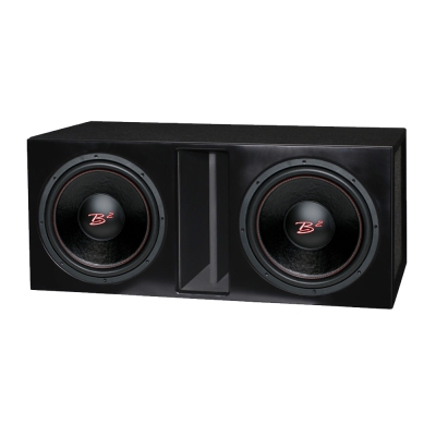 Bassreflex-Subwoofergehäuse 2x12 Zoll mit 2x B2 RIOT 12 D4 V2