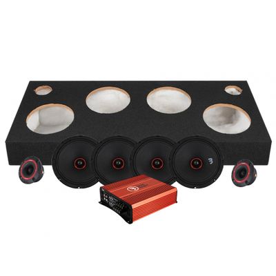 Bass Habit SPL Elite SE200M & SP25A im SPL-Lautsprecherboard mit Endstufe
