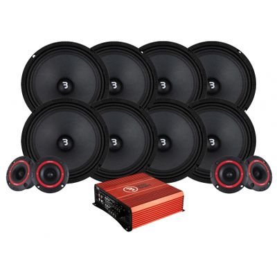 8er-Pack Bass Habit Play SP200M mit SP25A SPL-Paket mit Endstufe, groß