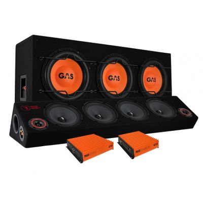 GAS MAD B1-310 Basspaket & Play SPL84 Raggarplanka mit Endstufe