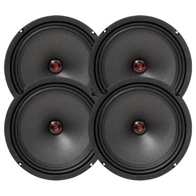 4er-Pack Bass Habit Rebel SR200M, 8-Zoll-Mitteltöner