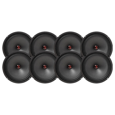 8er-Pack Bass Habit Rebel SR200M, 8-Zoll-Mitteltöner