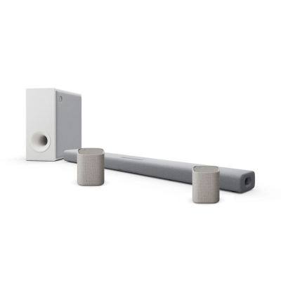 Yamaha True X Bar 50A Dolby Atmos Soundbar-Paket, hellgrau