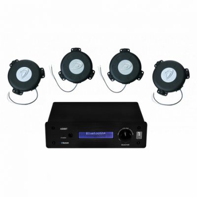 System One A50BT & 4 Stück Dayton Audio TT25-8, Bass-Shaker-Paket