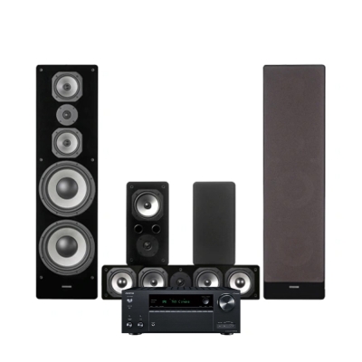 Onkyo TX-NR7100 mit Dynavoice Challenger M-105 5.0-Heimkino-Paket, schwarz