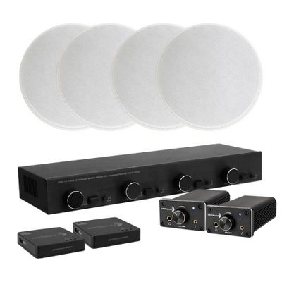 Dayton Audio DTA-120BT mit 4x IC680, Lautsprecherumschalter und WiFi-Adapter