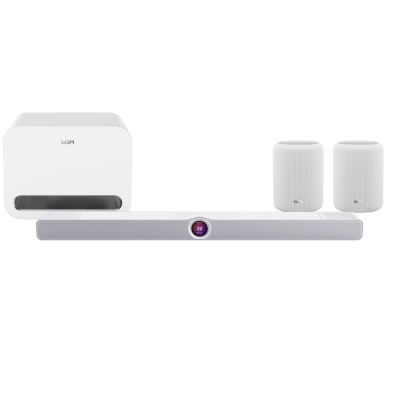 WiiM Bar Surround-Set mit WiiM Sub Pro und Sound Lite, weiß
