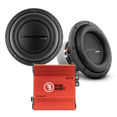 2er-Pack DS18 ZXI10.2D & Bass Habit SPL ELITE 3100.1D, Bass-Set