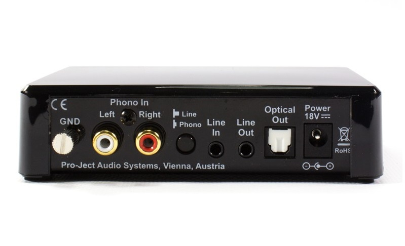 Pro-Ject Optical Box E Phono, RIAA-Verstärker mit optischem Ausgang, schwarz