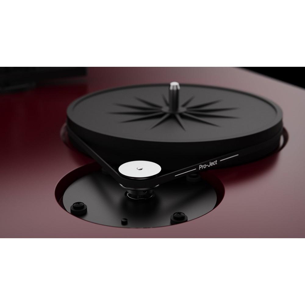 Pro-Ject Debut EVO 2 Plattenspieler Pick-It MM EVO-Tonabnehmer, matt burgunderrot