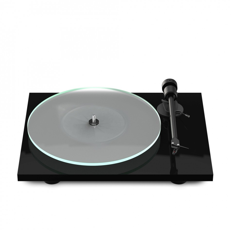 Pro-Ject T1 EVO BT Plattenspieler mit OM10-Tonabnehmer, Hochglanzschwarz