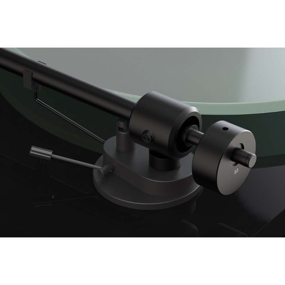 Pro-Ject T1 EVO Phono Plattenspieler mit OM10-Tonabnehmer, Hochglanzschwarz