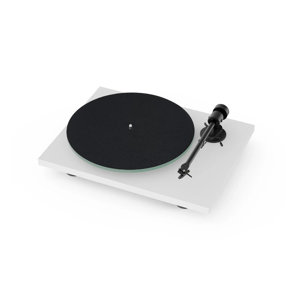 Pro-Ject T1 EVO Phono Plattenspieler mit OM10-Tonabnehmer, Mattweiß