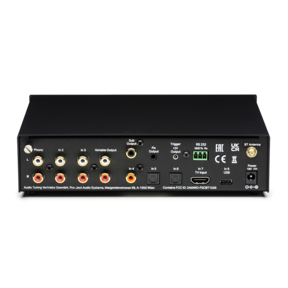 Pro-Ject Pre Box S3, kompakter Vorverstärker mit Bluetooth und DAC, schwarz