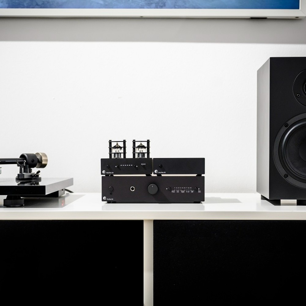 Pro-Ject Pre Box S3, kompakter Vorverstärker mit Bluetooth und DAC, schwarz