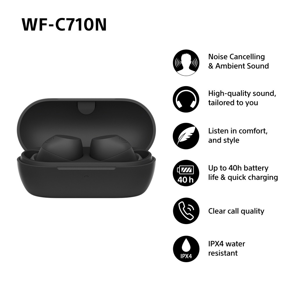 SONY WF-C710N True-Wireless-Kopfhörer, schwarz