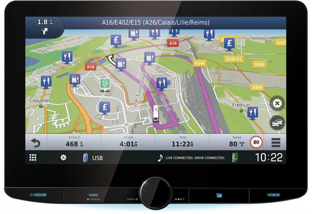 Kenwood DNR-992RVS, Autoradio mit Navigation, DAB+, Apple CarPlay und mehr!