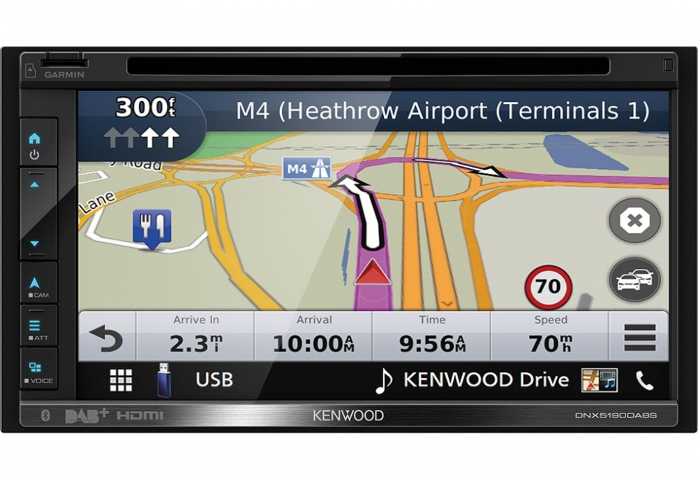 Kenwood DNX5190DABS, smartes Autoradio mit Navigation, DAB+ und CD-Player