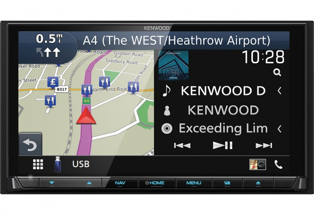 Kenwood DNX-9190DABS, Autoradio mit kabellosem Android Auto, Apple CarPlay und DAB+