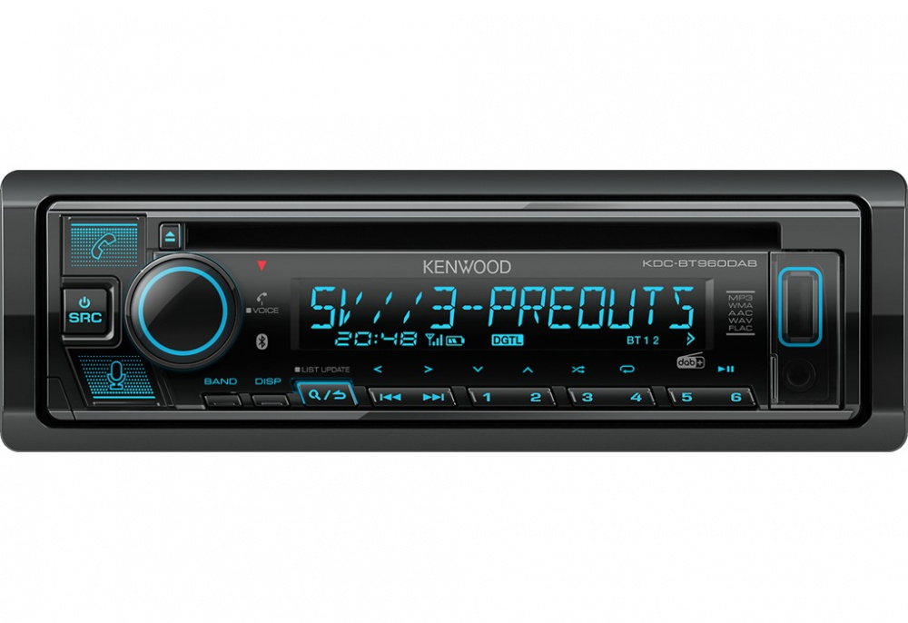 Kenwood KDC-BT960DAB, Autoradio mit Bluetooth und DAB+ sowie 3 Paar Vorverstärkerausgängen mit 5V