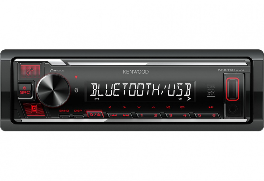 Kenwood KMM-BT209, Autoradio mit Bluetooth, USB/AUX und kurzem Gehäuse