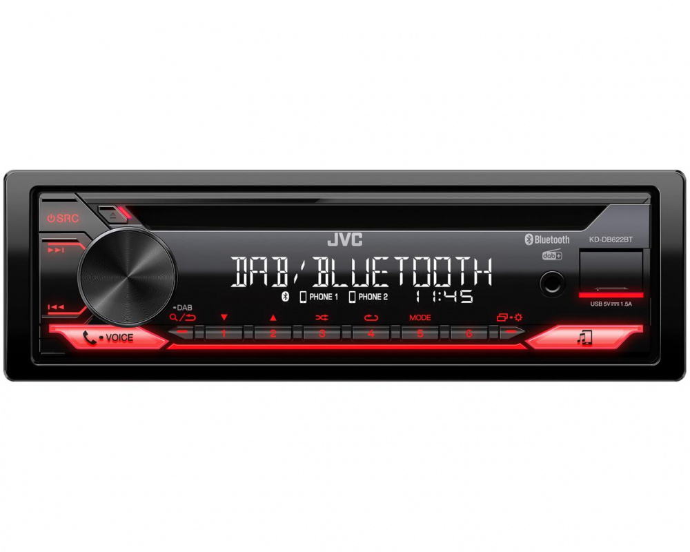 JVC KD-DB622BT, Autoradio mit Bluetooth, CD und DAB+