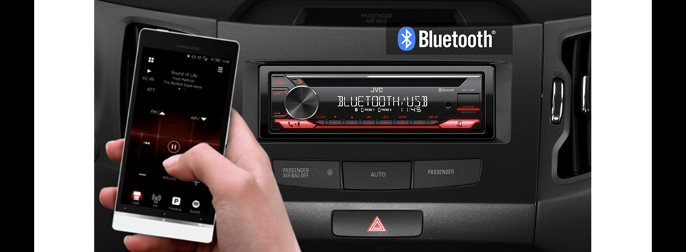 JVC KD-T822BT, Autoradio mit Bluetooth, CD-Player, AUX und USB