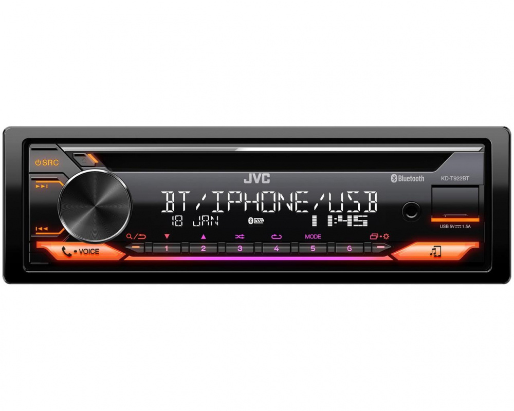 JVC KD-T922BT, Autoradio mit Bluetooth und Freisprecheinrichtung