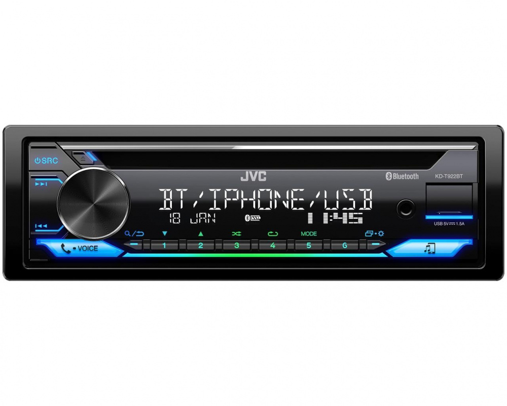 JVC KD-T922BT, Autoradio mit Bluetooth und Freisprecheinrichtung