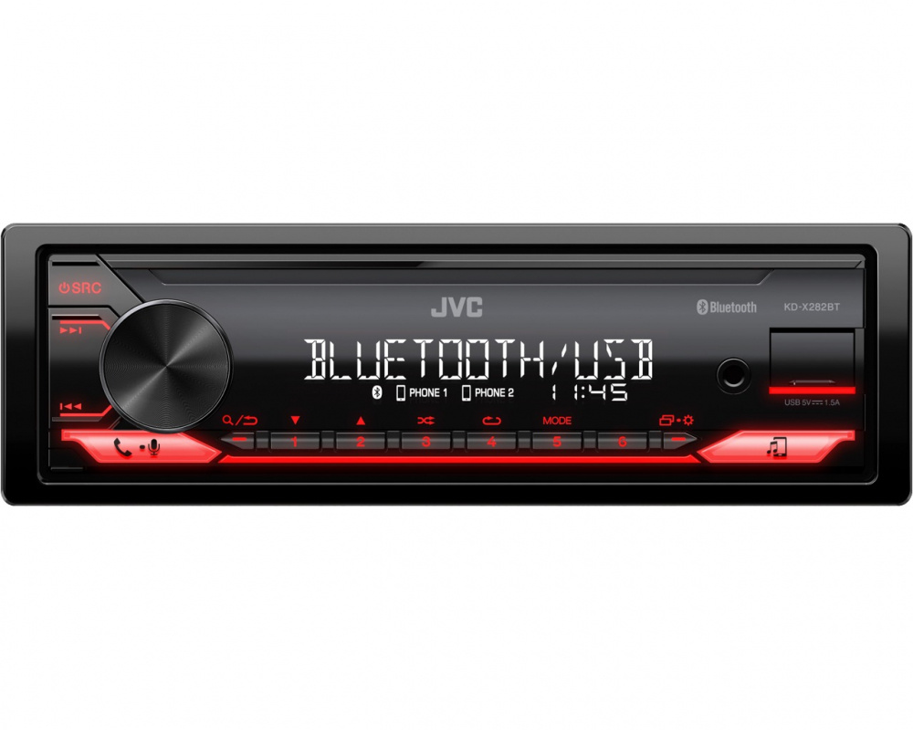 JVC KD-X282BT, Autoradio mit Bluetooth und kurzem Gehäuse