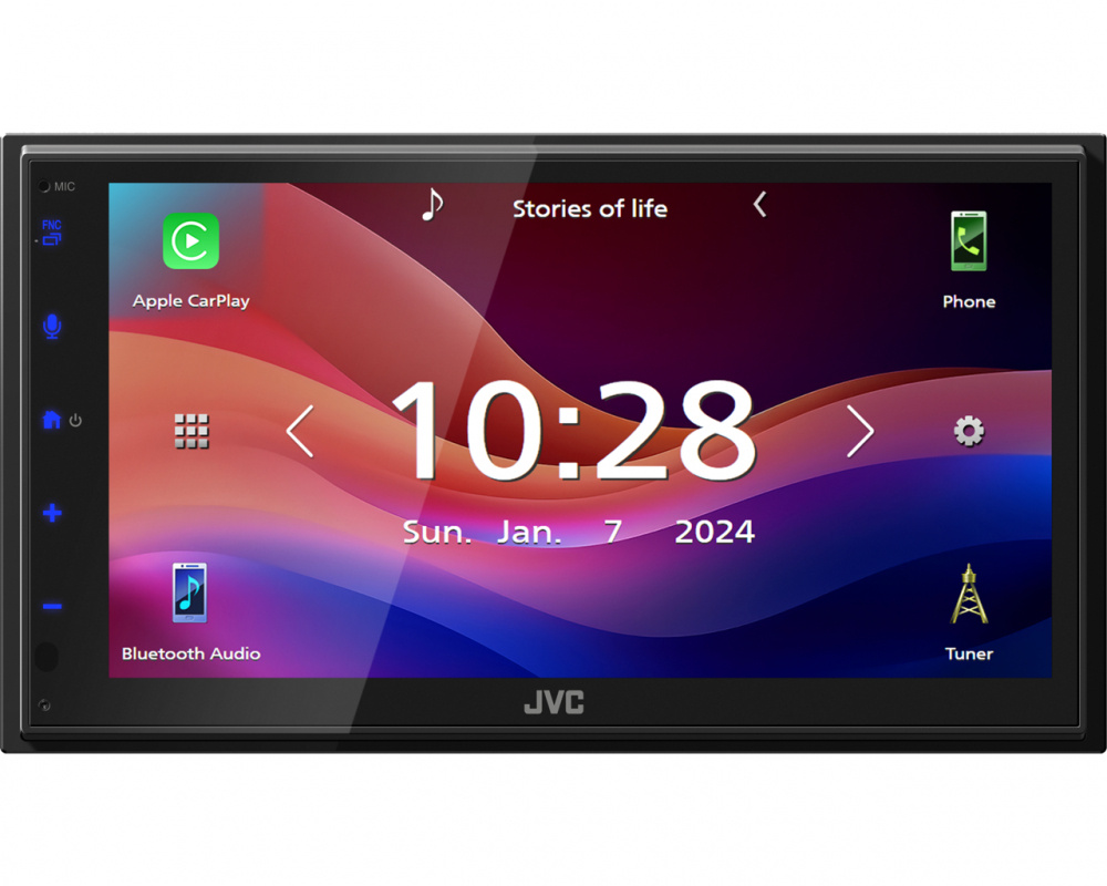 JVC KW-M593BT, Autoradio mit CarPlay, Android Auto und 2+1 Paar Cinch-Ausgängen