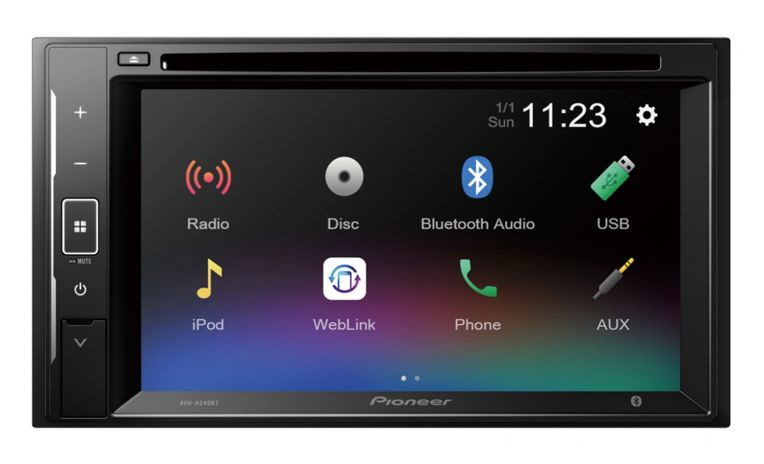 Pioneer AVH-A240BT, Autoradio mit Bluetooth, DVD und 3 Paar Vorverstärkerausgängen