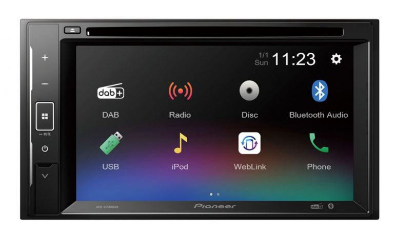 Pioneer AVH-A240DAB, Autoradio mit Bluetooth, DVD, DAB und 3 Paar Vorverstärkerausgängen