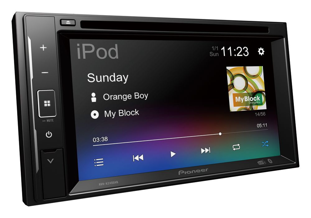 Pioneer AVH-A240DAB, Autoradio mit Bluetooth, DVD, DAB und 3 Paar Vorverstärkerausgängen