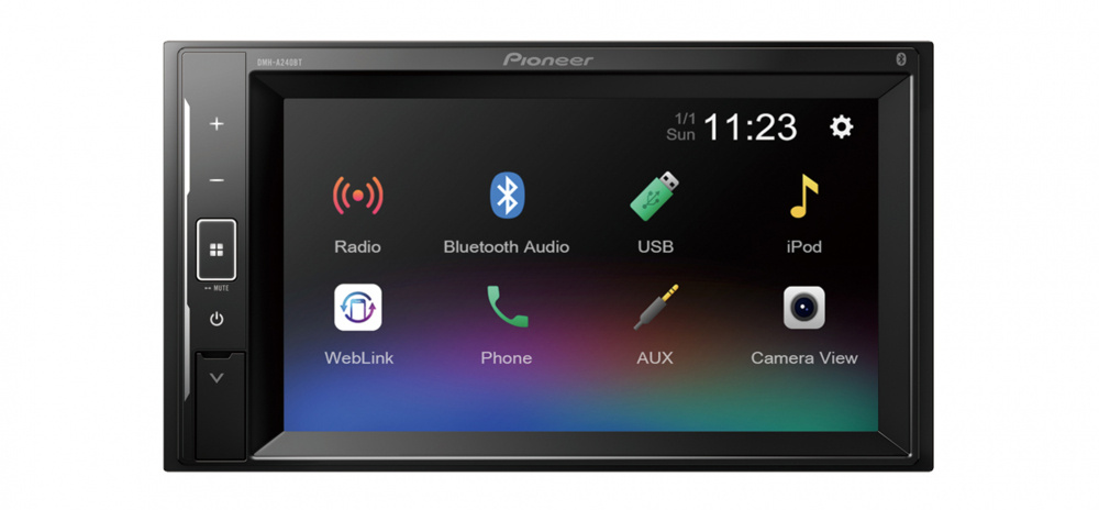 Pioneer DMH-A240BT, Autoradio mit Bluetooth und 3 Paar Vorverstärkerausgängen