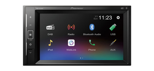 Pioneer DMH-A240DAB, Autoradio mit Bluetooth, DAB+ und 3 Paar Cinch-Vorverstärkerausgängen