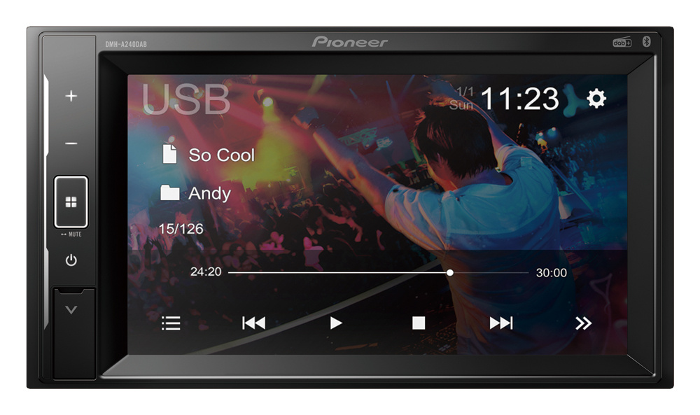 Pioneer DMH-A240DAB, Autoradio mit Bluetooth, DAB+ und 3 Paar Cinch-Vorverstärkerausgängen