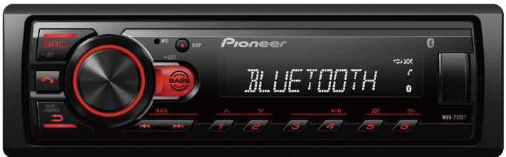 Pioneer MVH-230BT, Autoradio mit Bluetooth und USB