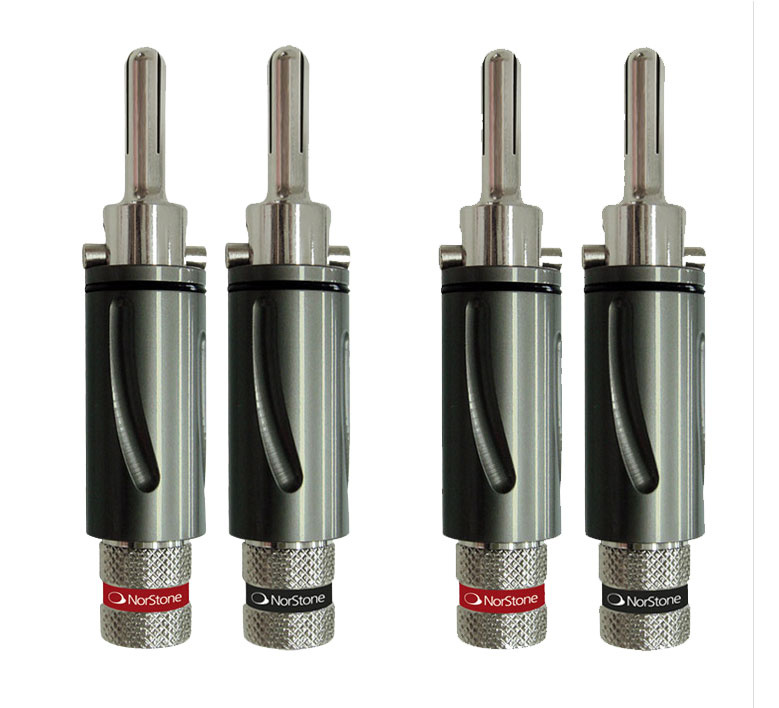 Norstone BLS-500 verriegelbare Bananenstecker, 4er-Pack