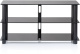 Norstone Epur 3, stilvolles Media-Rack mit schwarzen Böden Norstone Epur 3, stilvolles Media-Rack mit schwarzen Böden