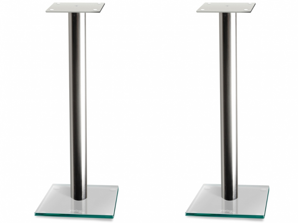 Norstone Epur Stand, Lautsprecherständer mit Glasfuß, 60 cm hoch