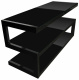 Norstone Esse, Media-Rack in Klavierlackschwarz mit schwarzem Glas Norstone Esse, Media-Rack in Klavierlackschwarz mit schwarzem Glas