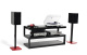 Norstone Esse, Media-Rack in Klavierlackschwarz mit schwarzem Glas Norstone Esse, Media-Rack in Klavierlackschwarz mit schwarzem Glas