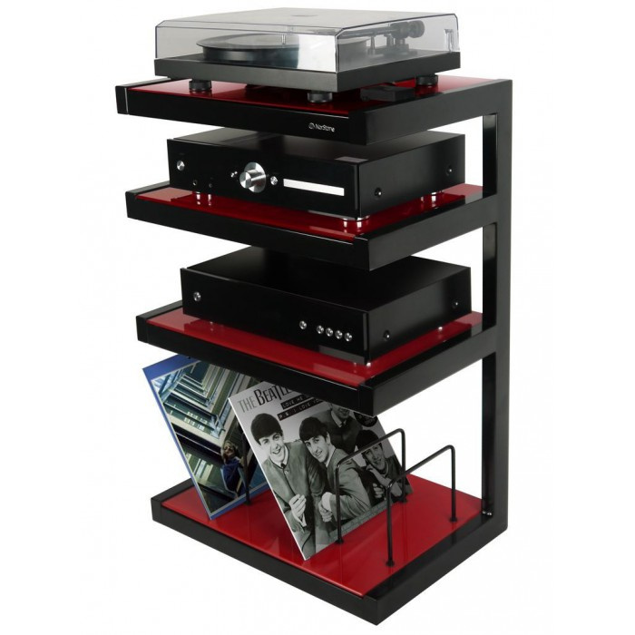 Norstone Esse Hifi Vinyl, rotes Stereo-Rack