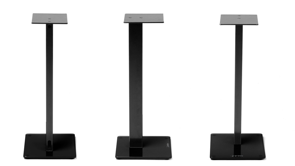 Norstone Esse Stand, Lautsprecherständer mit schwarzem Fuß, 61 cm hoch
