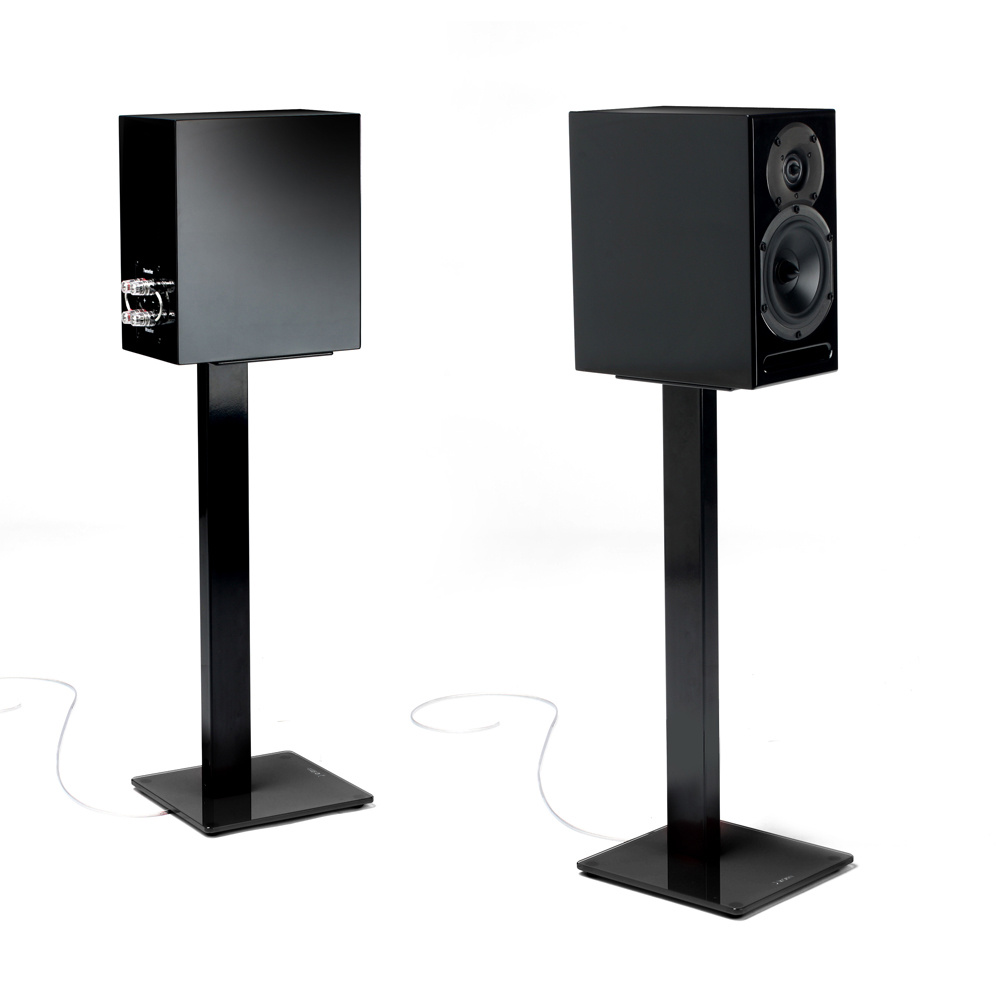 Norstone Esse Stand, Lautsprecherständer mit schwarzem Fuß, 61 cm hoch