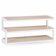 Norstone Esse, Media-Rack weiß/Eiche Norstone Esse, Media-Rack weiß/Eiche